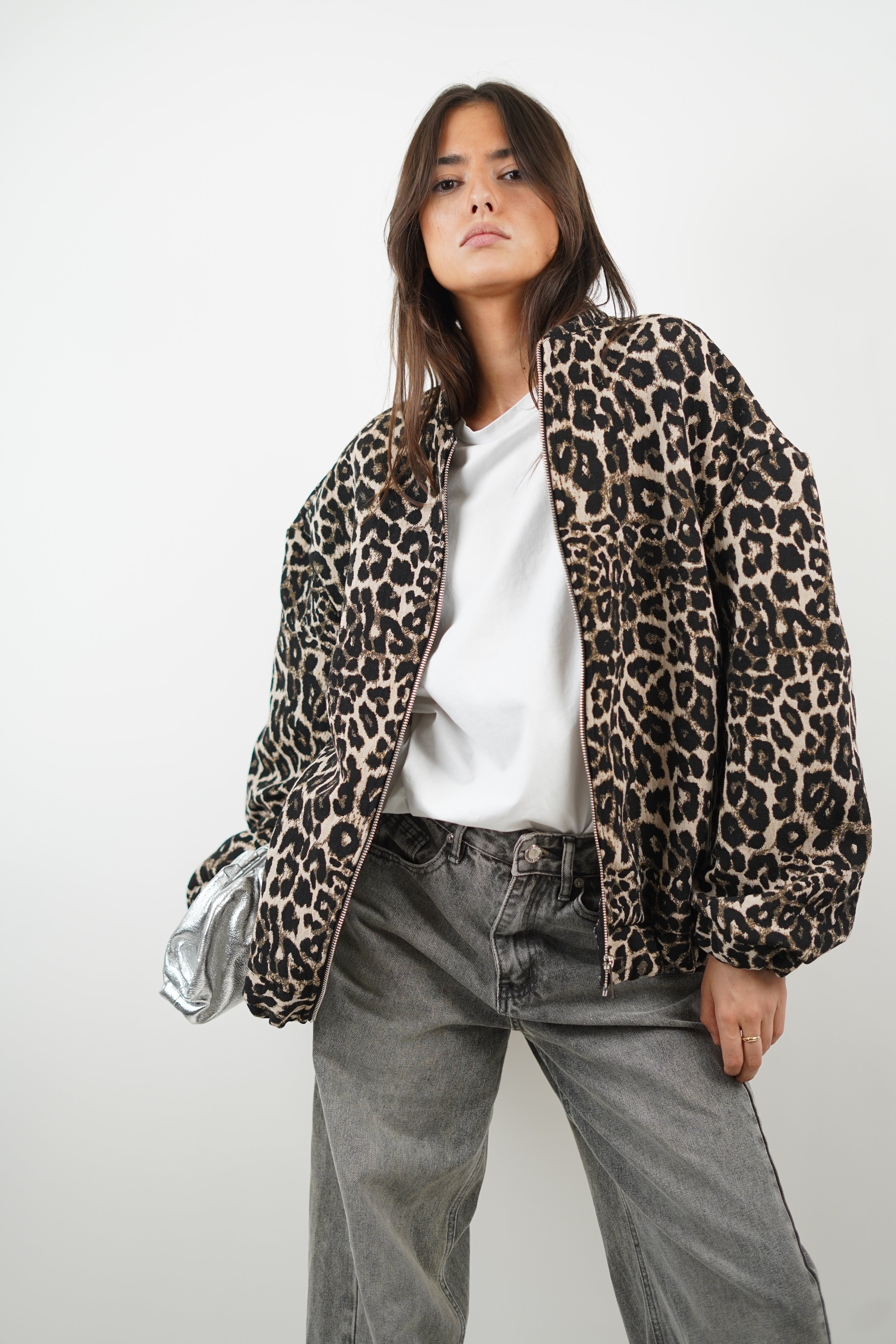 SOFIE™ | Leopard Print Bomber Jacket