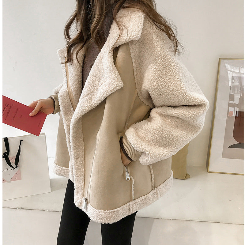 LizzyCoco - Veste style moto Beige/Kaki 