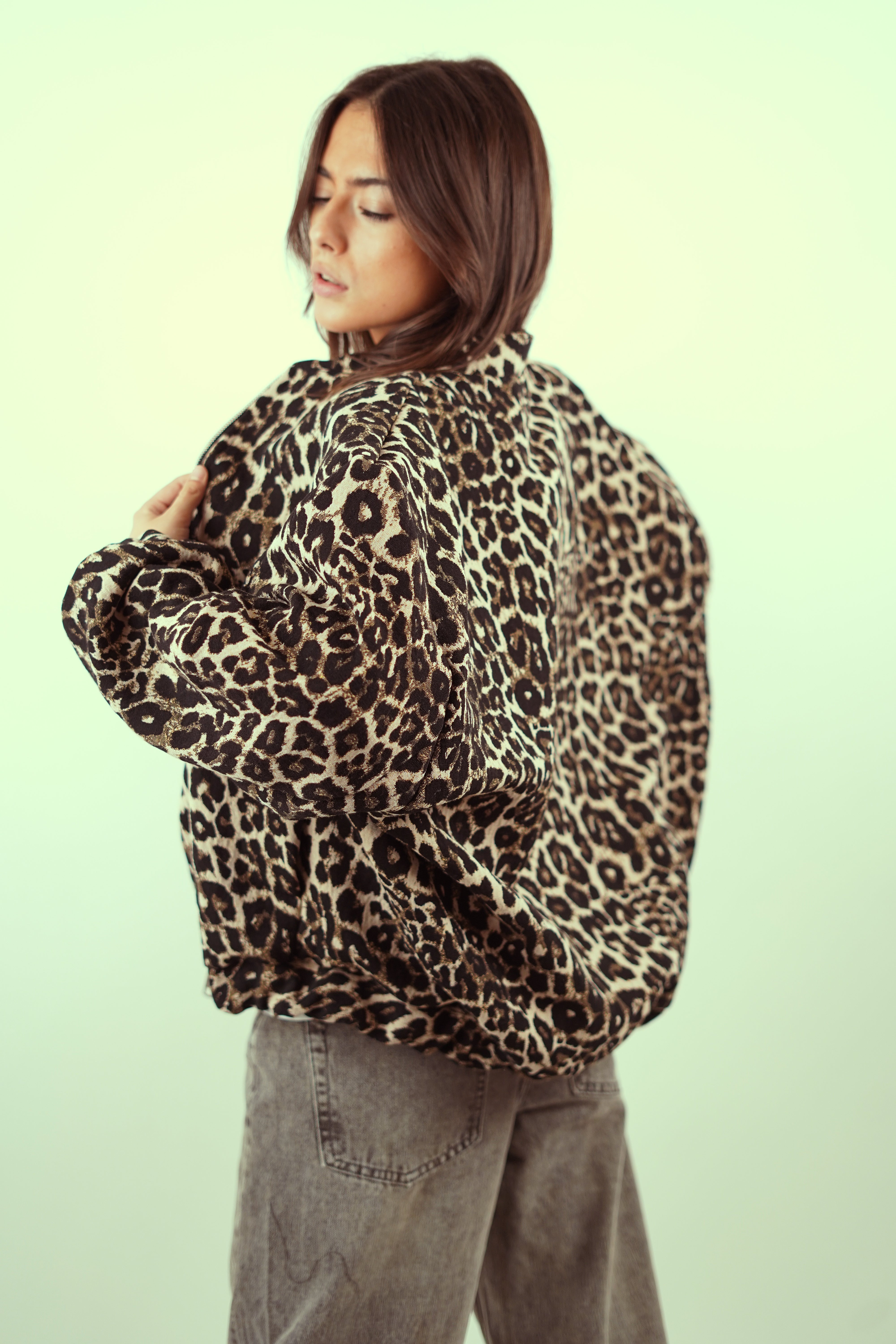 SOFIE™ | Leopard Print Bomber Jacket