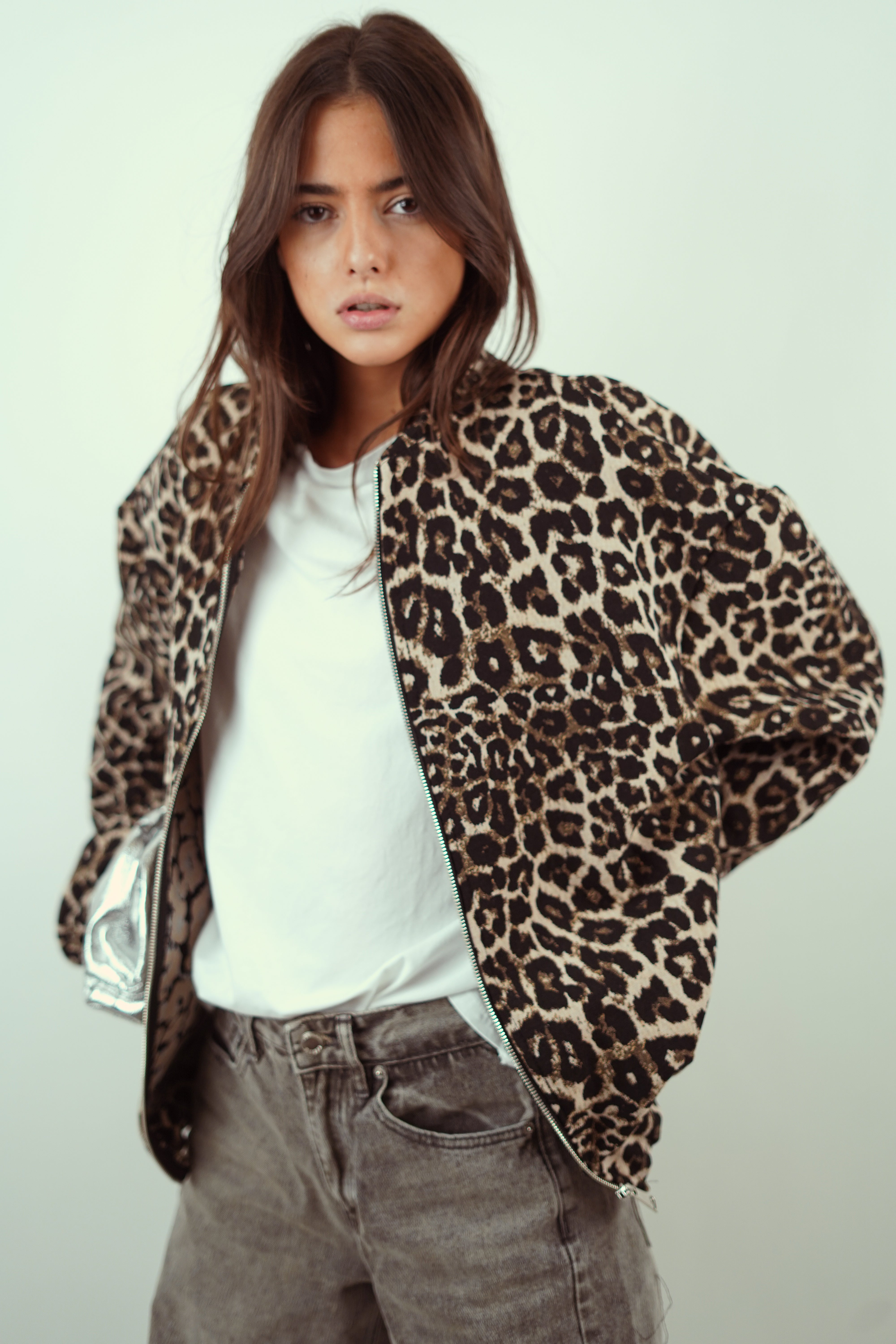 SOFIE™ | Leopard Print Bomber Jacket