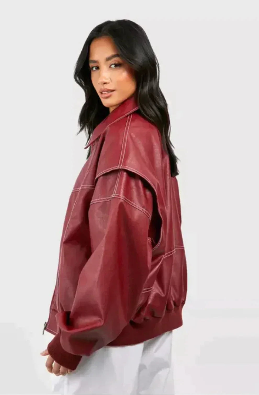 Faye | Oversized leather jacket