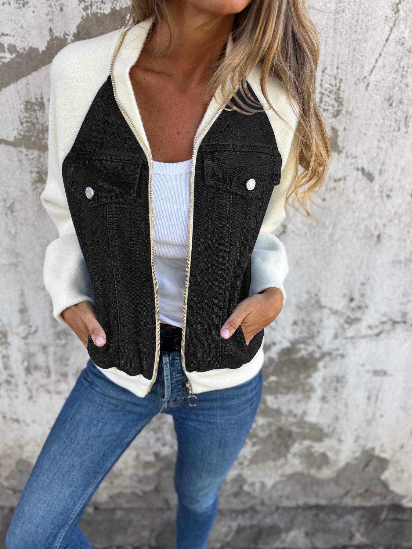 SENNE™ | Casual V-Neck Zipper Jacket